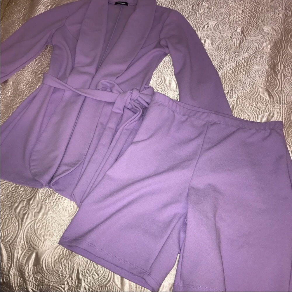 Lilac blazer & shorts set